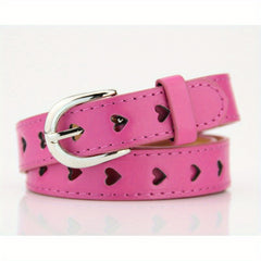 Heart Hollow Out PU Belt Candy Jeans Pants Belt Dress Girdle