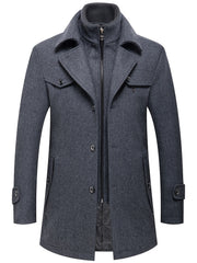 Men's Winter Thick Warm Zip Long Jacket