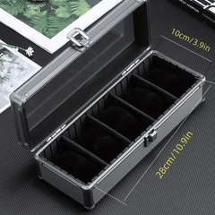 Vintage Watch Storage Box Glass Mirror Cover High-end Watch Box