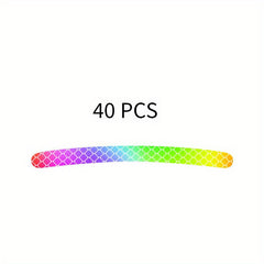 40pcs Car Wheel Hub Reflective Sticker Rim Strips Night Driving Luminous Sticker