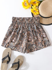 Boho Print High Waist Shorts Casual Women's Clothing