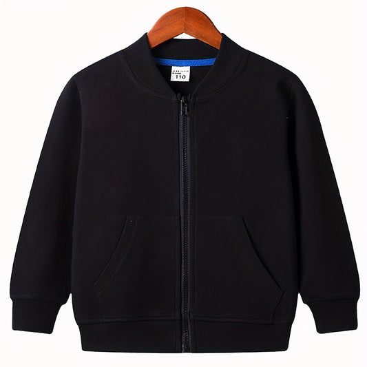 Toddler Active Sweatshirts Jackets Boy Girl Kids Autumn Solid Sports Tops