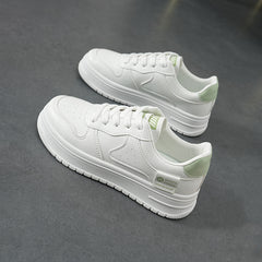Women's Lace-Up Non-Slip Skate Shoes with Thick Sole