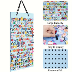 Shoe Charm Holder with 180 Holes Wall Mounted Display