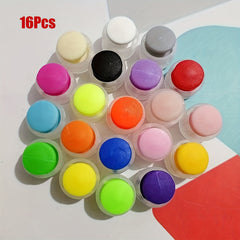 16pcs Round Ball Plastic Drawstring Cord Locks Double Hole Stopper
