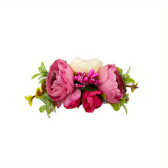 Girls Elastic Headband With Flower - Kids Accessories