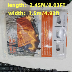 2 Person Emergency Tent Kit w/ Survival Whistle & Blanket