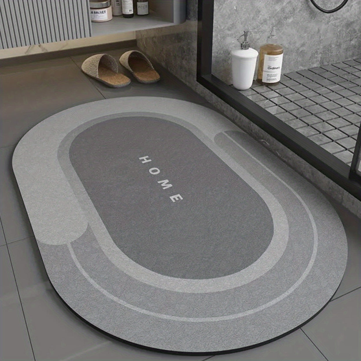 Absorbent Floor Mat Non Slip Fast Drying Soft Carpet Shower Tub
