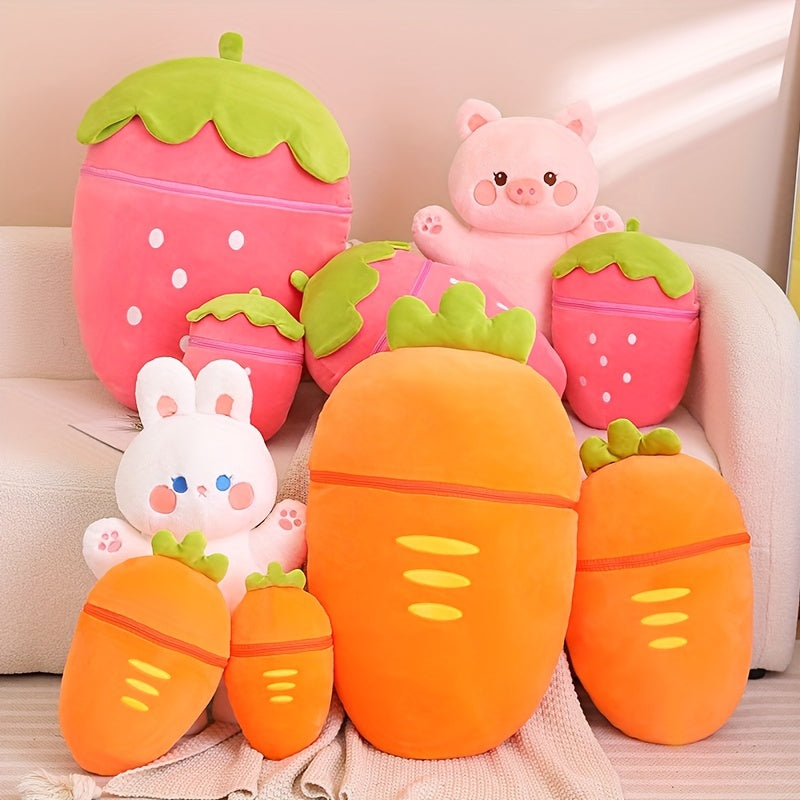 Transfiguration Rabbit Strawberry Pig Doll Plush Toy