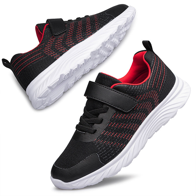Girl's Woven Running Shoes with Hook Loop Fastener