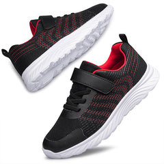 Girl's Woven Running Shoes with Hook Loop Fastener