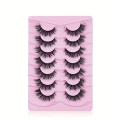 7 Pairs 3D Faux Mink Hair False Eyelashes Wispy Fluffy Extension