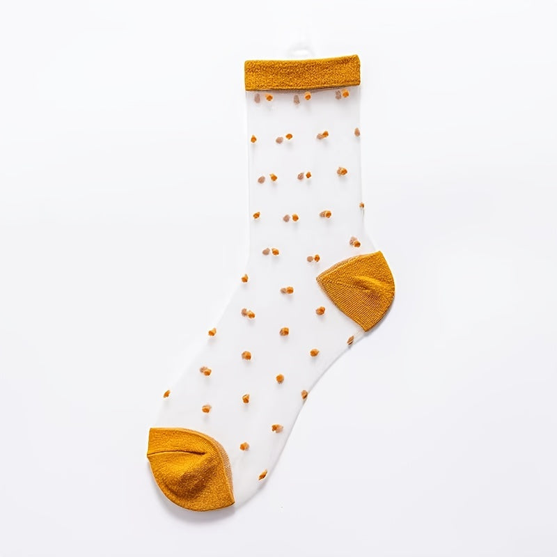 Semi Sheer Polka Dots Socks Women's Stockings & Hosiery