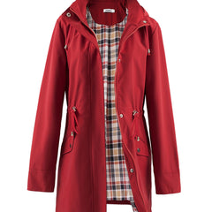 Hooded Zip Up Coat Casual Long Sleeve Coat For Fall & Winter