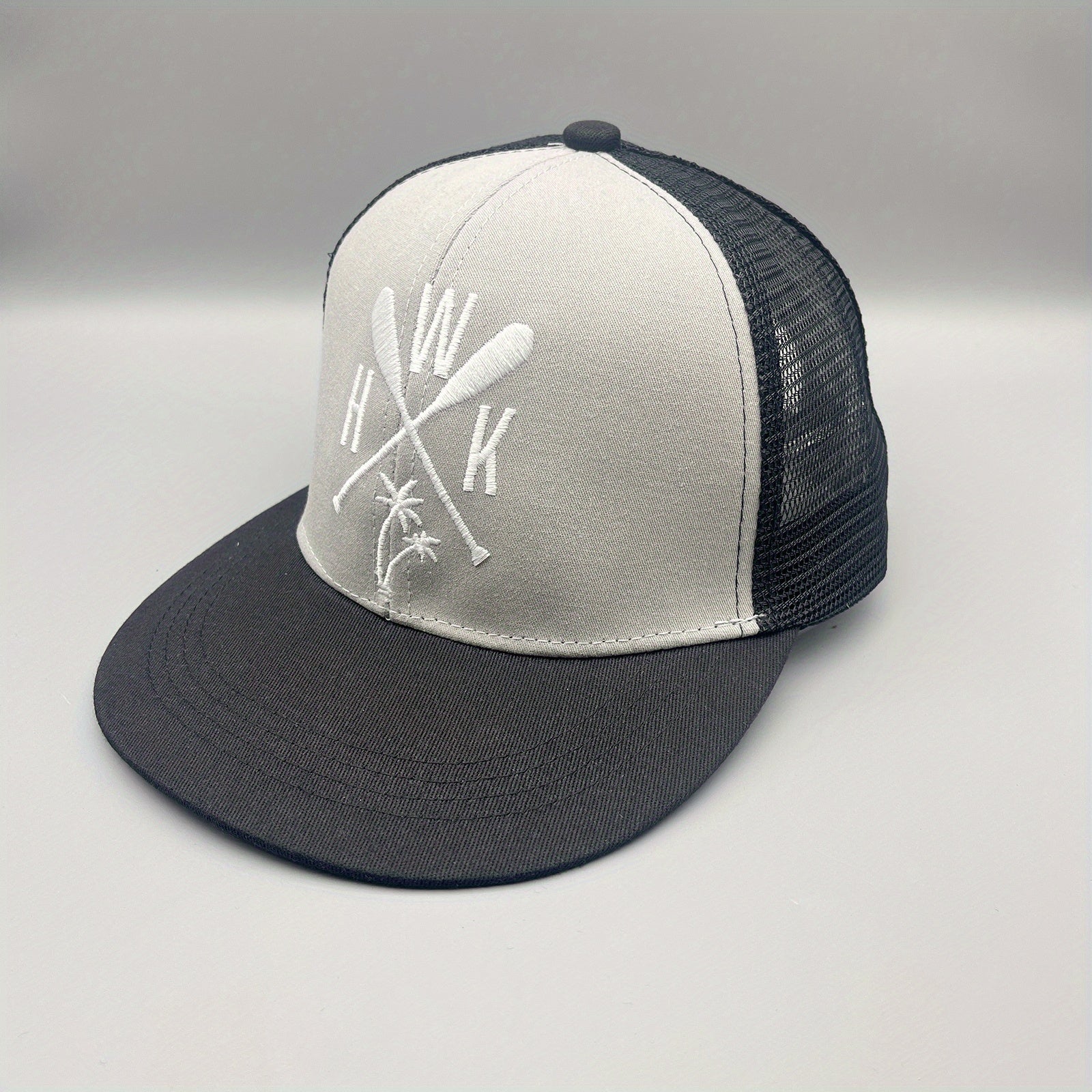 Men's Hip Hop Baseball Cap Flat Brim Breathable Mesh Cap