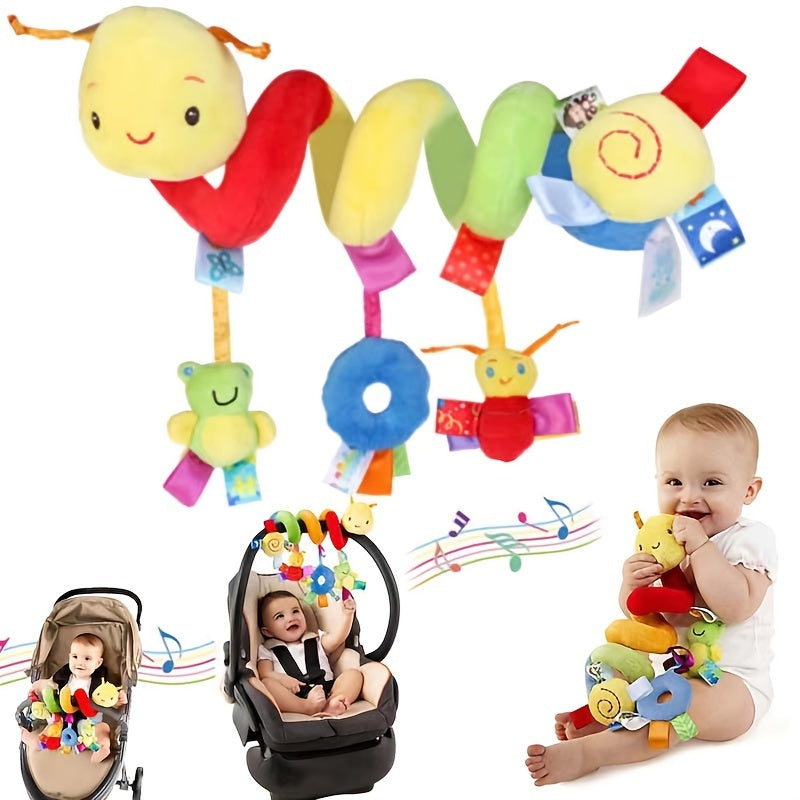 Fun Car Seat Toy Spiral Plush Activity Hanging Toy