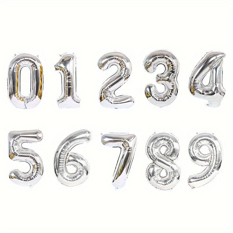 1pc Giant Number Balloon + Ribbon Set