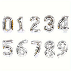 1pc Giant Number Balloon + Ribbon Set