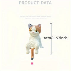 4pcs Cartoon Cat Car Dashboard Decorations ABS Resin Figurines
