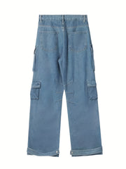 Men s Wide Leg Flap Pocket Trousers