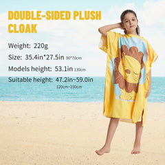 Mutao Kids Changing Towel Surf Poncho Microfiber Hooded Robe