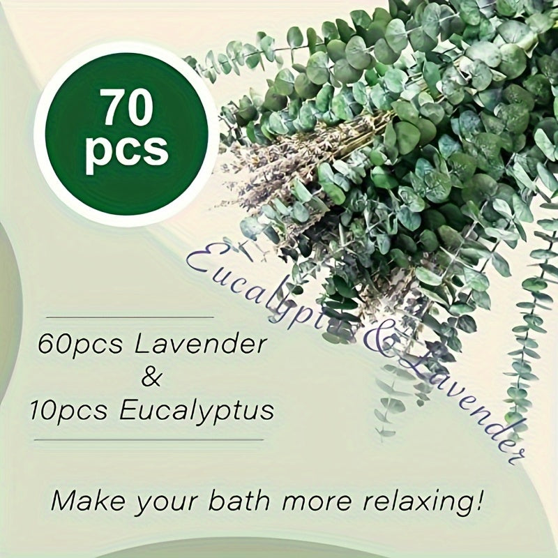 70pcs Eucalyptus & Lavender Bouquet Shower Decor