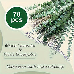 70pcs Eucalyptus & Lavender Bouquet Shower Decor