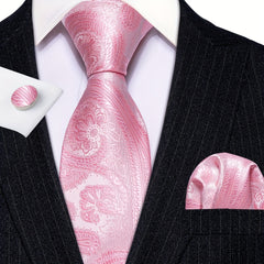 Men's Jacquard Tie & Hankerchief & Cufflinks Set