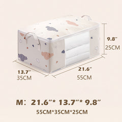 Foldable Storage Bag Quilt Toy Organizer with Reinforced Handles