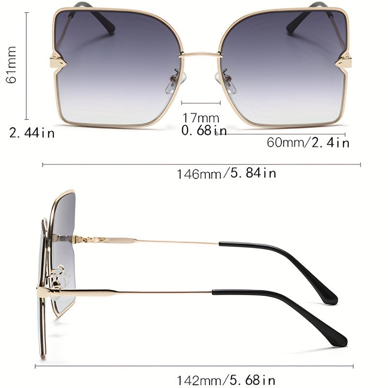 Y2K Butterfly Metal Sunglasses Gradient Anti Glare Glasses UV400