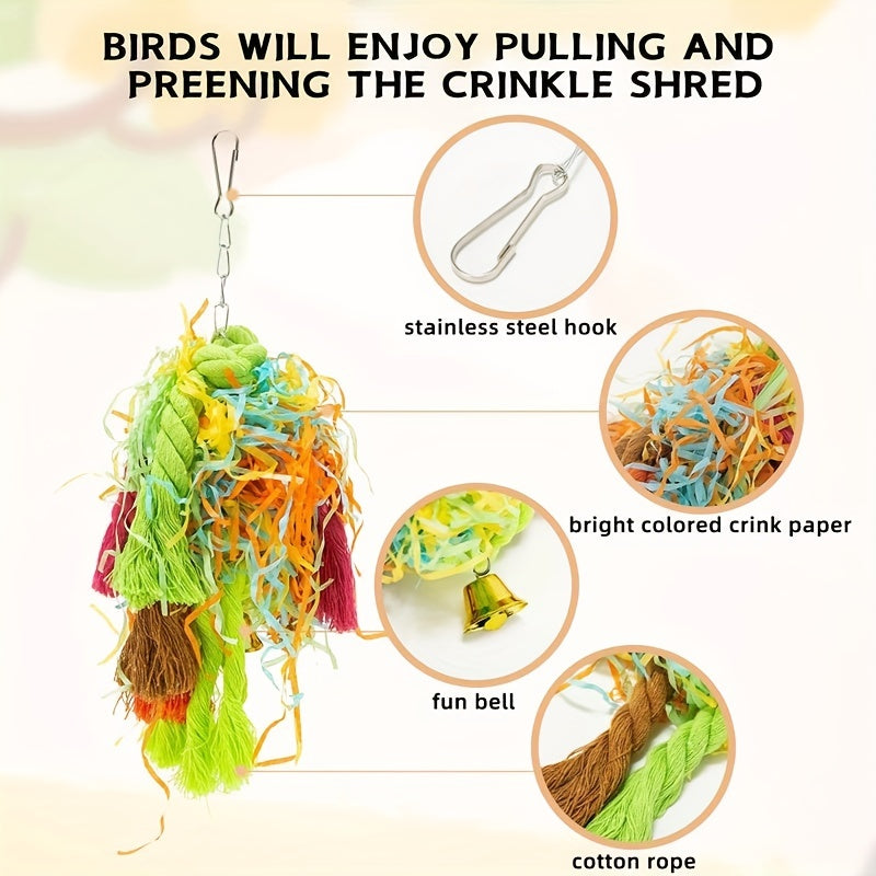5pcs Parrot Chew Toys Fun Hanging Knot Toys for Bird Entertainment