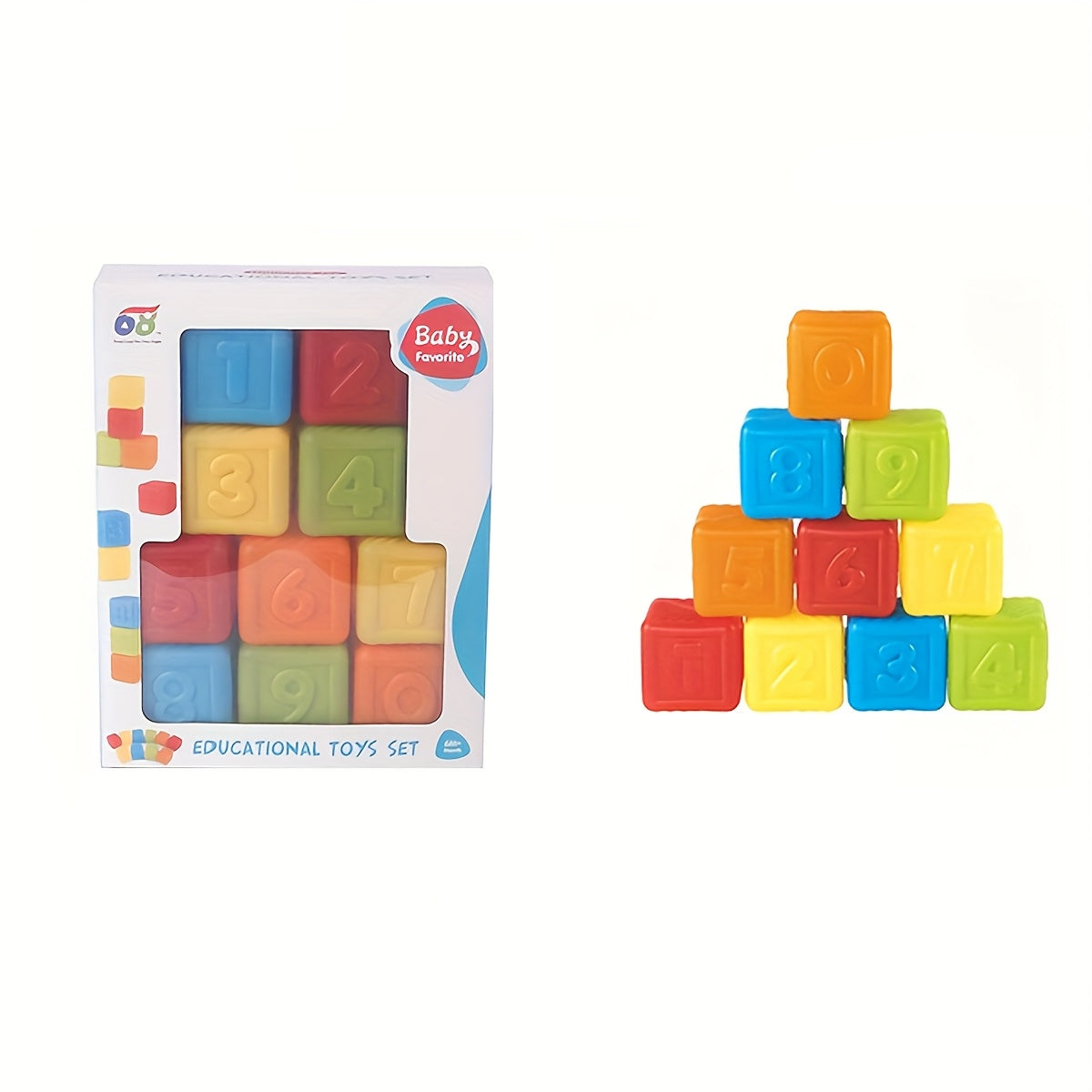 Soft Building Blocks for Baby Sensory Toys with Numbers Toy for Toddlers Babies