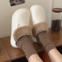 XIXITIAO Boys' Cozy Winter House Shoes Non-slip Indoor Slippers