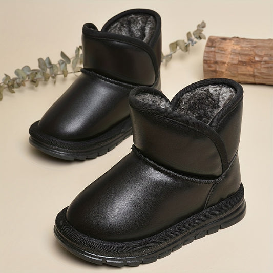 EDUBA Casual Slip On Boots For Girls Soft Warm Plus Fleece Boots Indoor Outdoor