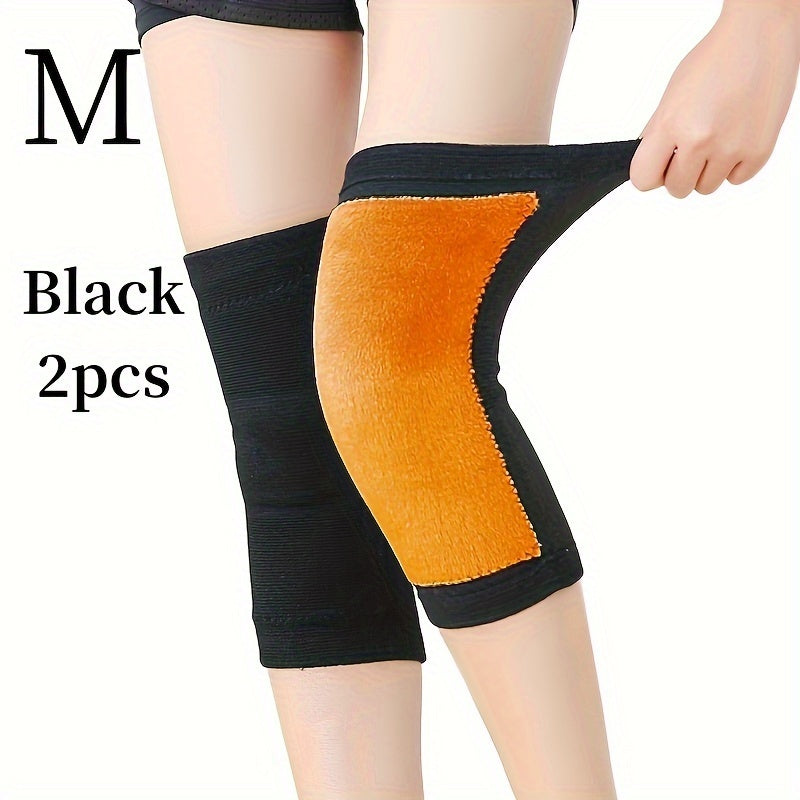 2pcs Anti Cold Thicken Knee Warmer Sleeve For Men And Women