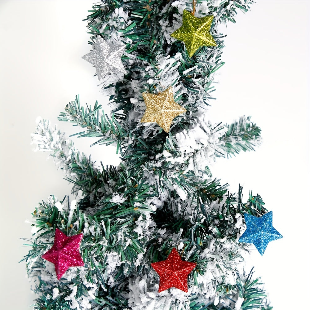 30pcs Golden Star Christmas Tree Decoration 2inch