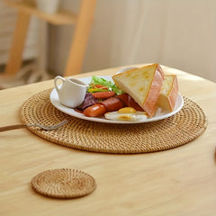 Vietnamese Autumn Vine Rattan Coasters for Home Kitchen Decor