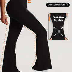 Tummy Control Butt Lifting Flare Pants Quick Drying Sports Boot Cut Pants