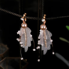 Feather Crown Hair Band Earrings Set for Wedding Party