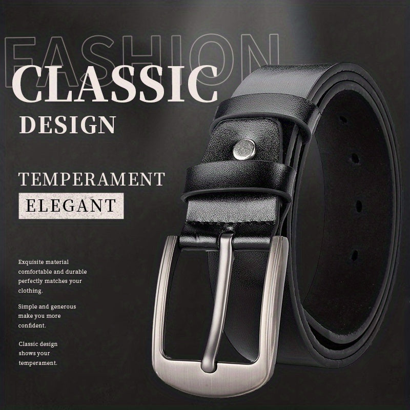 Men's Business Belt PU Leather Jeans Suit Pants Belt