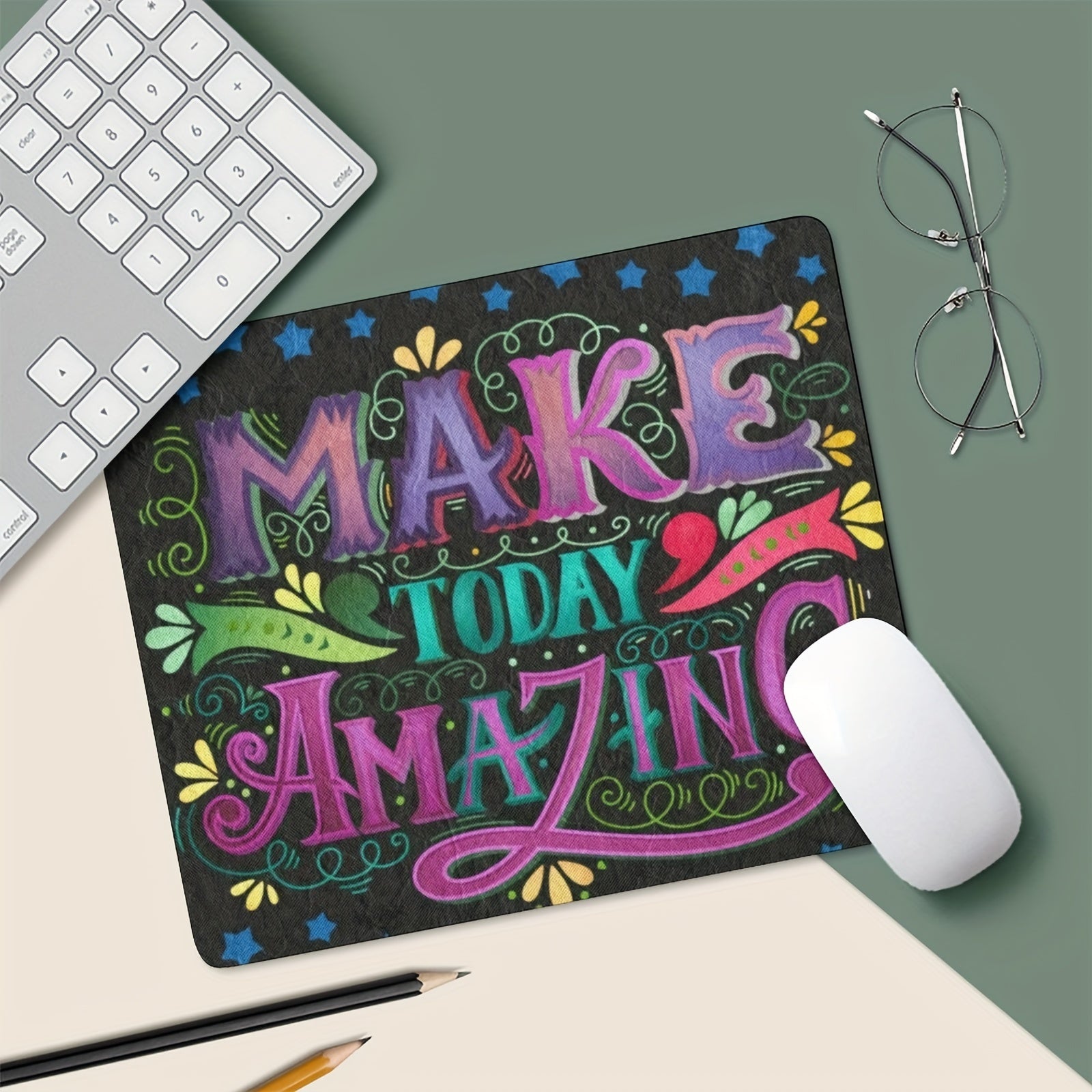 Gaming Mouse Pad Non-Slip Rubber Base Waterproof for Computer Laptop Office Home