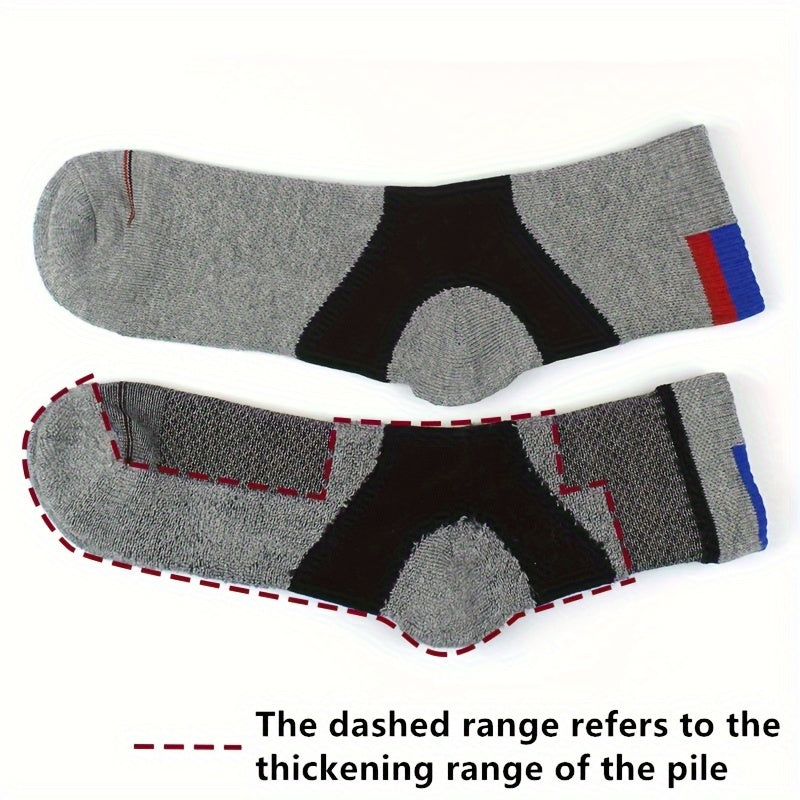 Men's Mid Crew Sport Socks Non Slip Shock Absorption Athletic Socks