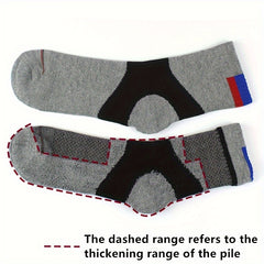 Men's Mid Crew Sport Socks Non Slip Shock Absorption Athletic Socks