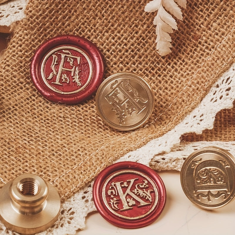 M Classic Letter Wax Stamp Brass Head D Letter Seal Stamp