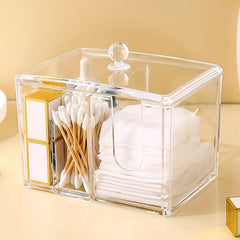 Transparent Storage Box Makeup Cotton Case Dustproof Desktop Storage