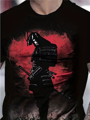 Warrior Pattern Print Men's Short Sleeve T-shirt