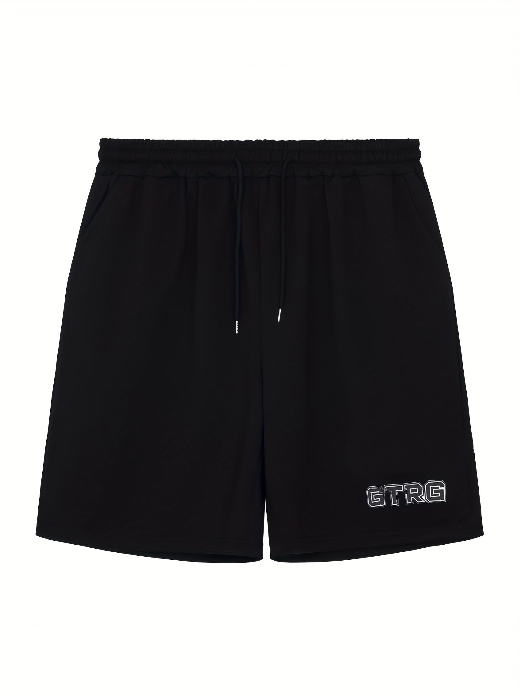 Classic Letter Print Men's Shorts - Summer Outdoor Drawstring Shorts