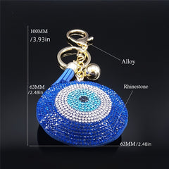 Vintage Turkey Crystal Keychain Bag Charm