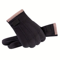 Outdoor Rabbit Velvet Touch Screen Gloves Thick Windproof Warm Gloves