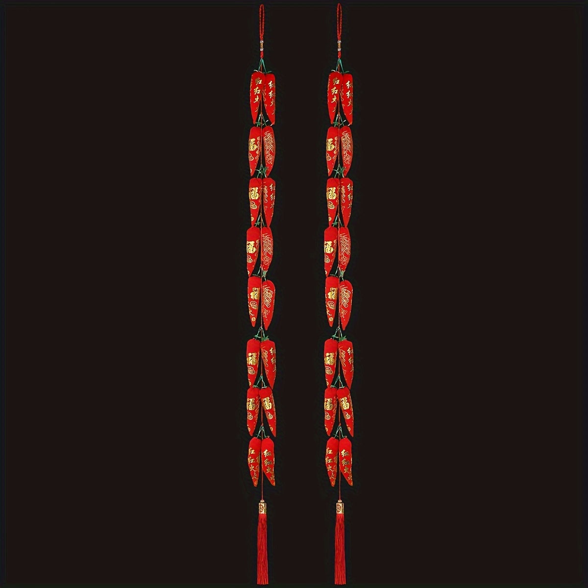 Chinese Year Lucky Ornament Bag with Tassel Couplet